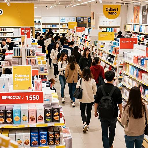 Vibrant Retail Store with Happy Customers