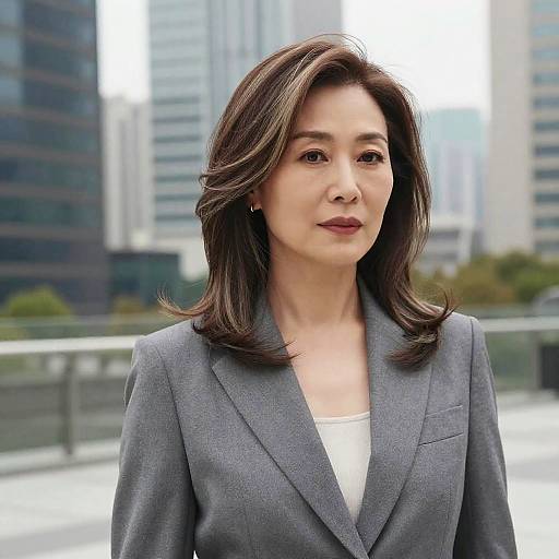 Face-Framing Highlights on Professional Woman