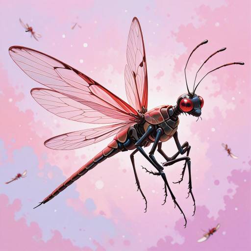 Vibrant Dragonfly in Watercolor Style Vibrant Dragonfly in Watercolor Style