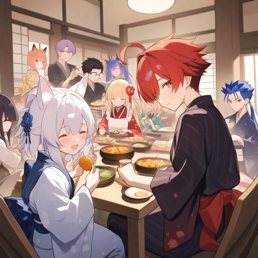 Anime Feast with Diverse Characters