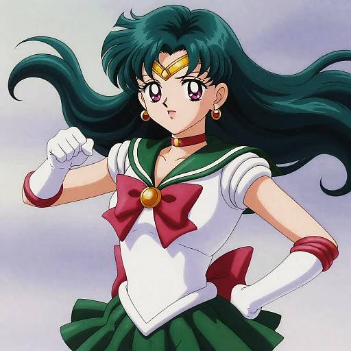 Realistic Sailor Pluto Close-Up Portrait