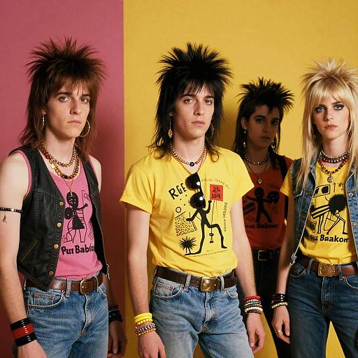 Vibrant Punk Portraits in Analog Style