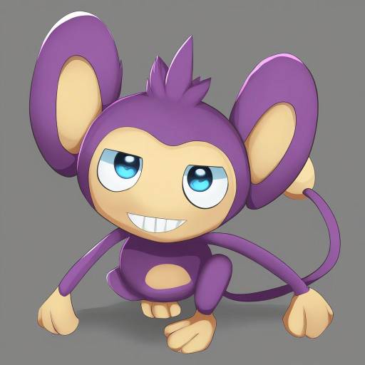 Illustration of Aipom, pokemon in the style of Lainart