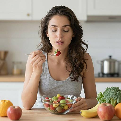Woman Eating Healthy Lifestyle
