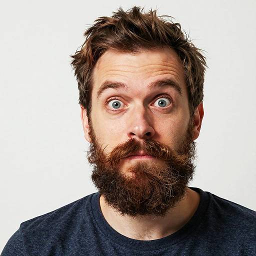 Quirky Man with Exaggerated Beard