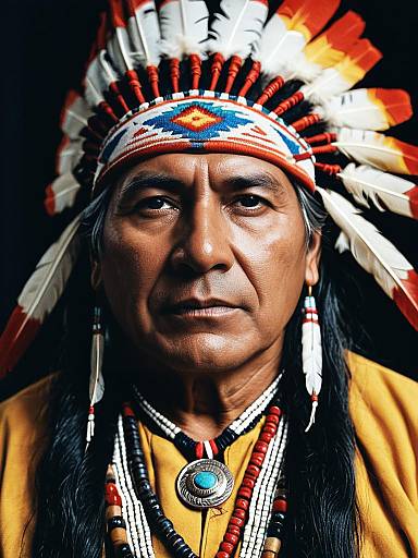 Photorealistic Native American Headshot