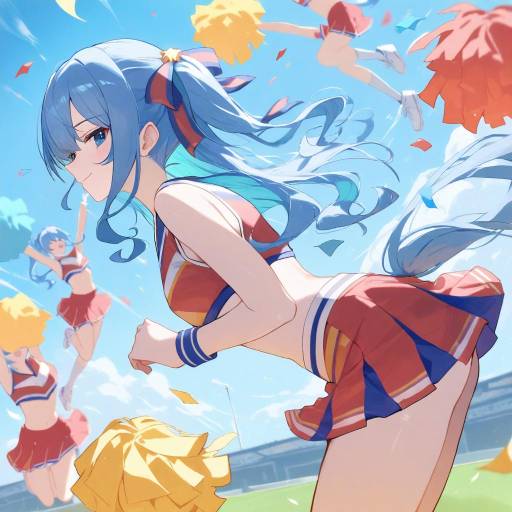 Cheerleader Suisei in Action
