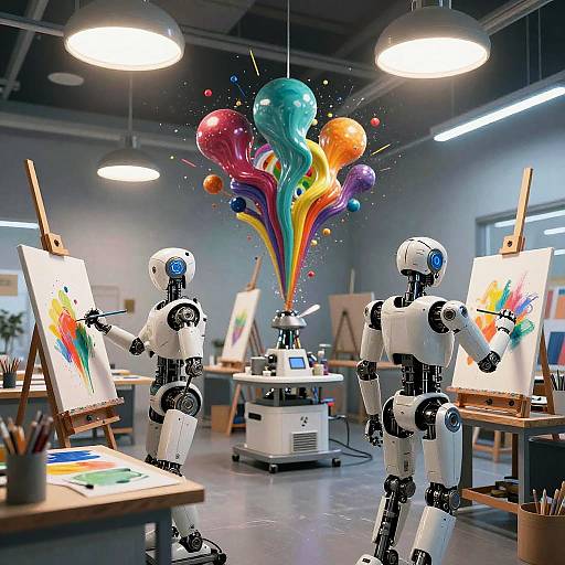 Futuristic AI-Powered Art Studio