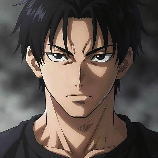 Serious Anime Boy Battle Stance