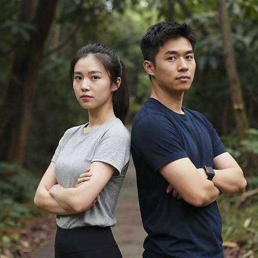 Teamwork Partners Back-to-Back Portrait