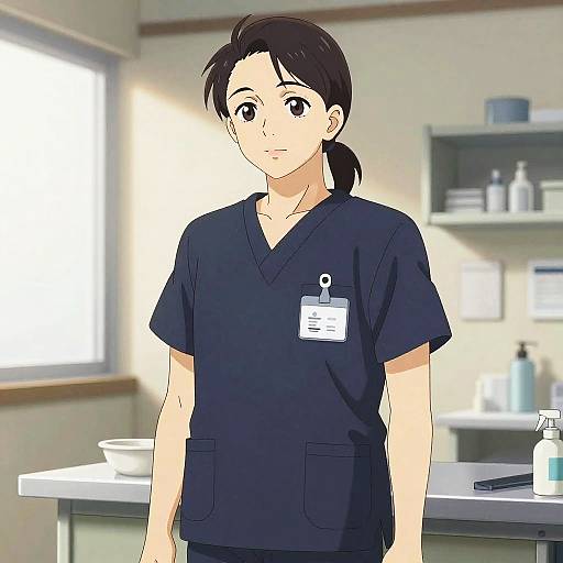 Compassionate Vet in Anime Style