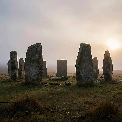 Ancient Druid Stone Circle at Dawn