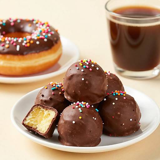 Artful Chocolate Donut Truffles Display