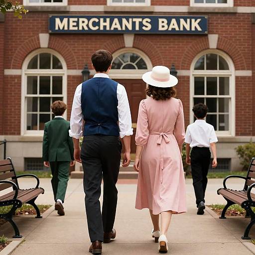 Movie Poster Featuring a Brick Bank Scene