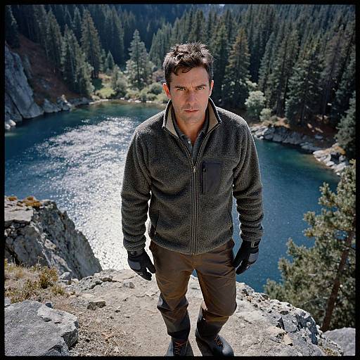 Adventurous Man in Outdoor Gear