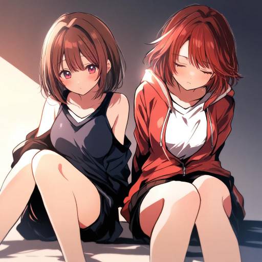 Red-Haired Girls with Blushing Faces