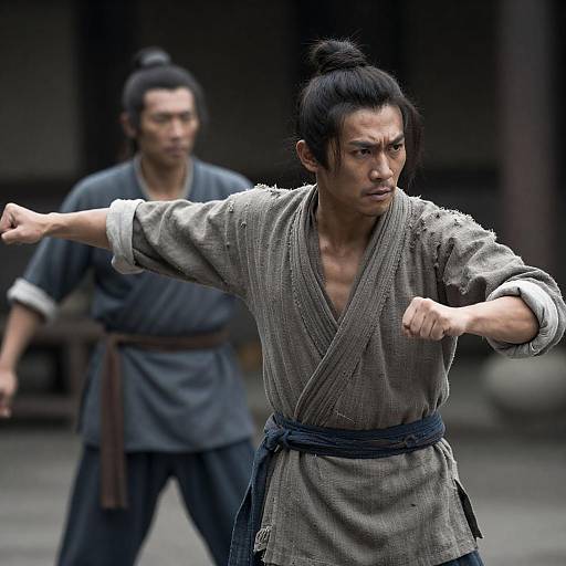 Dynamic Portrait of Two Asian Men