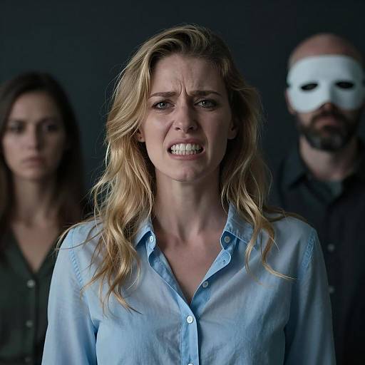 Fearful Encounter in Dark Atmosphere