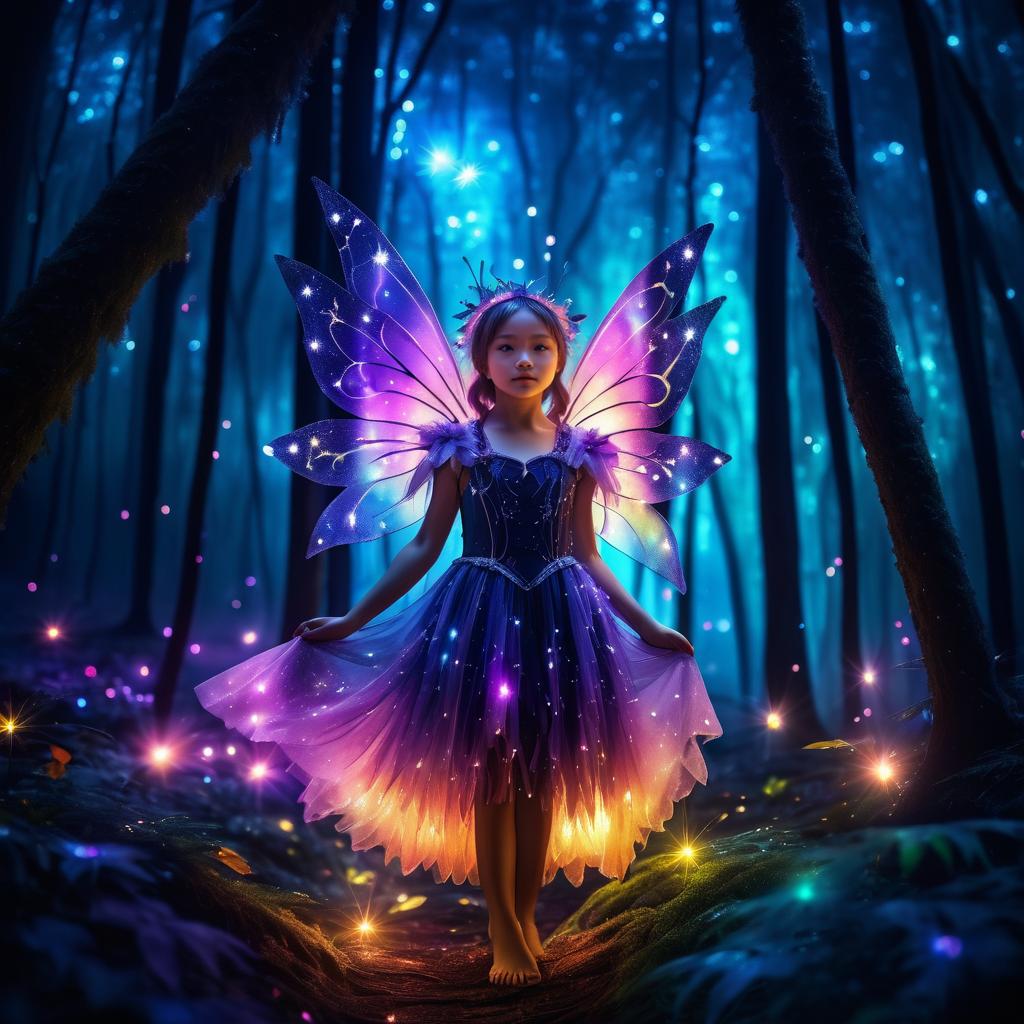 Enchanted Fairy in a Moonlit Forest