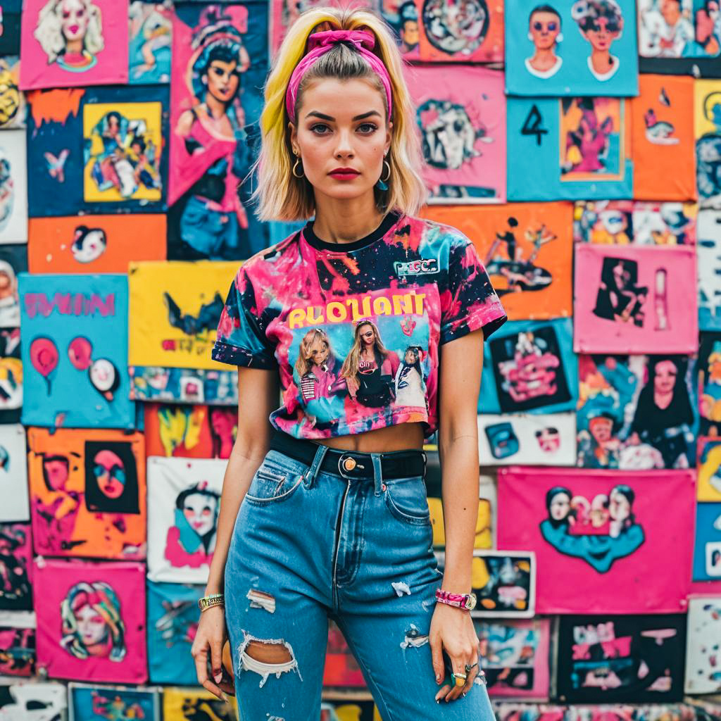 80s Fashion Photo with Tilt-Shift Effect