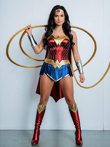 Wonder Woman Cosplay with Lasso and Armor