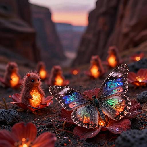 Celestial Twilight Canyon with Spirits