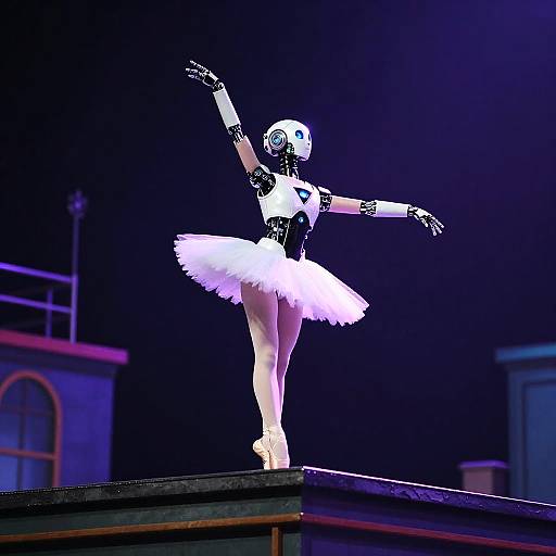 Robot Ballerina Neon Night Performance