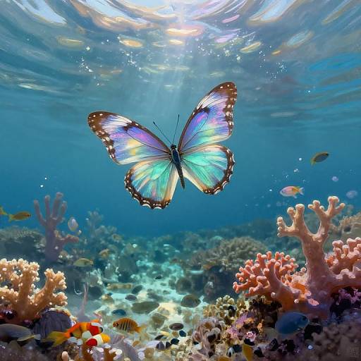 Butterfly's-Eye View Underwater Dreamscape
