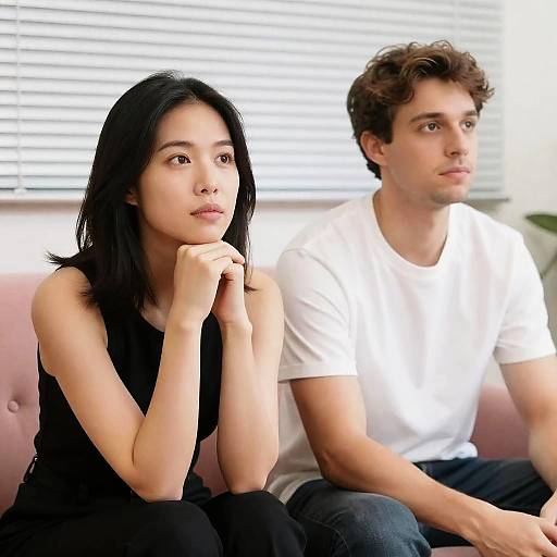 Intimate Portrait on a Pink Sofa