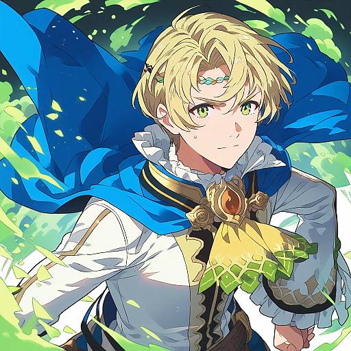 Illustration of Alfred (fire emblem), fire emblem in the style of Narumi arata