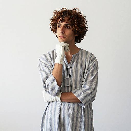 Thoughtful Urban Mime Artist Portrait