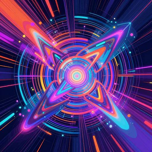 Futuristic Neon Abstract Digital Art