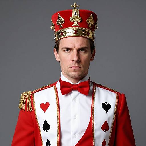 Photorealistic King of Hearts Portrait