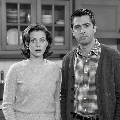 Elegant Black-and-White Kitchen Moment