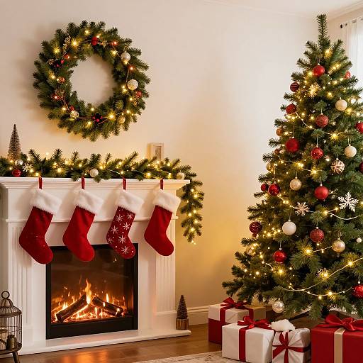 Festive Christmas Living Room Scene