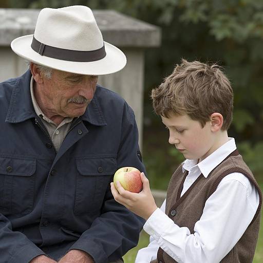 Generational Connection: Man and Boy Outdoors