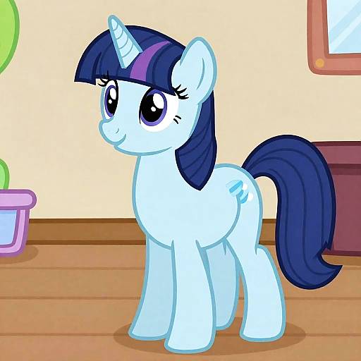 Woman in Blue Dress Room Scene