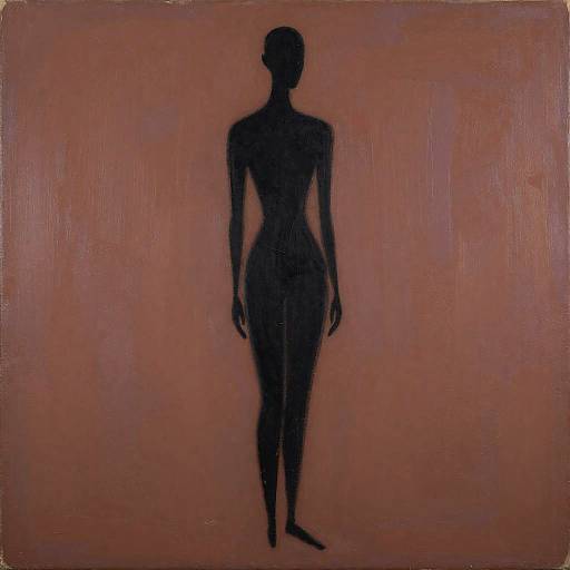 Elongated Silhouette on Textured Earthy Canvas