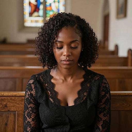 Serene Portrait of a Black Woman