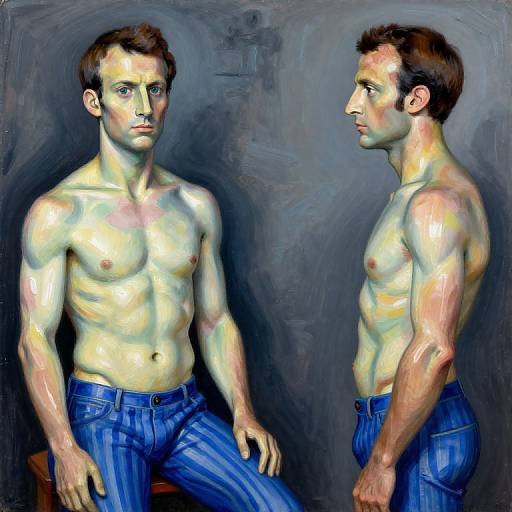 Cubist Impressionist Portrait of Macron