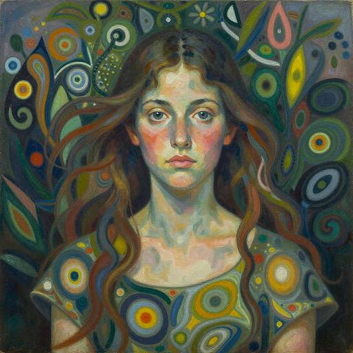 Abstract Garden Portrait in Dual Style