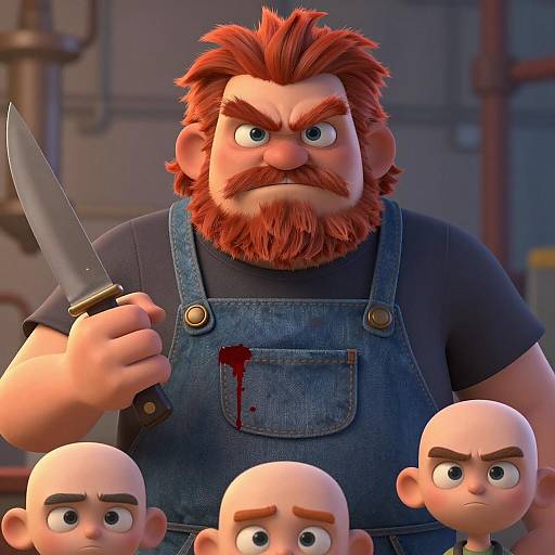 Menacing Animated Character Illustration