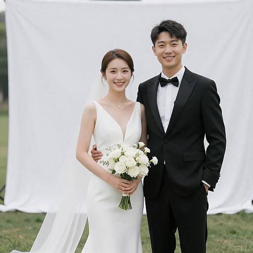 Elegant Bride and Groom Portrait