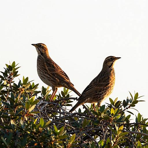 Speckled Birds on Lush Bush