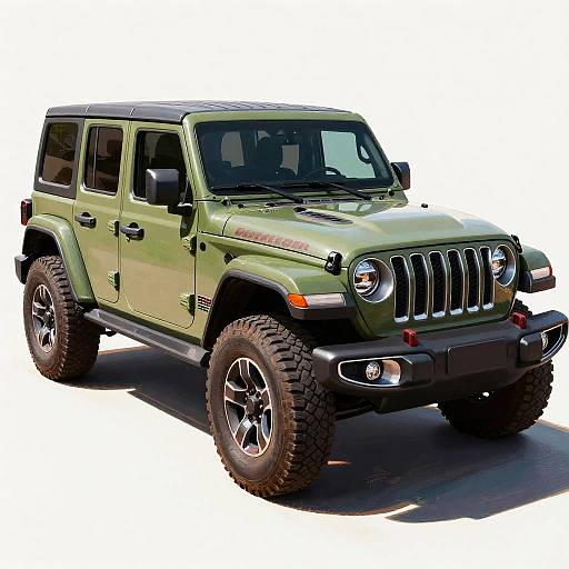 Jeep Wrangler Rubicon in Muddy Green Digital Painting