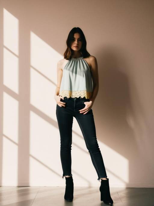 Chic Yellow Halter Top Fashion Look