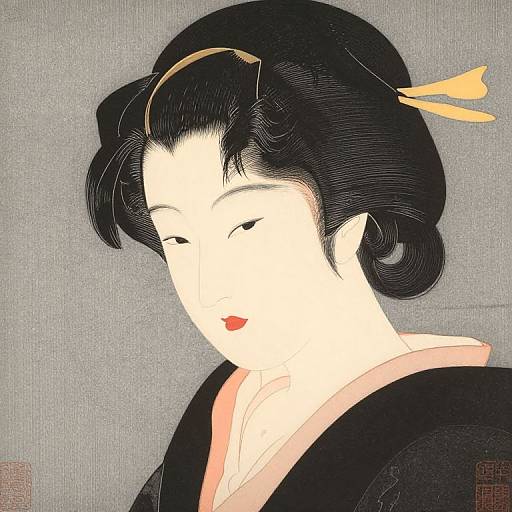 Shinsui Ito Beauty Clock Woodblock