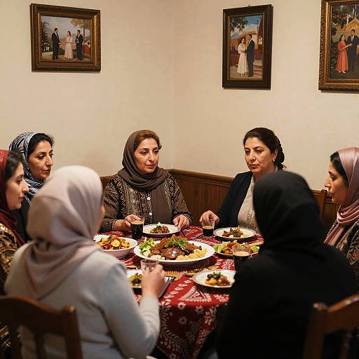 Turkish Women Sharing Stories Indoors