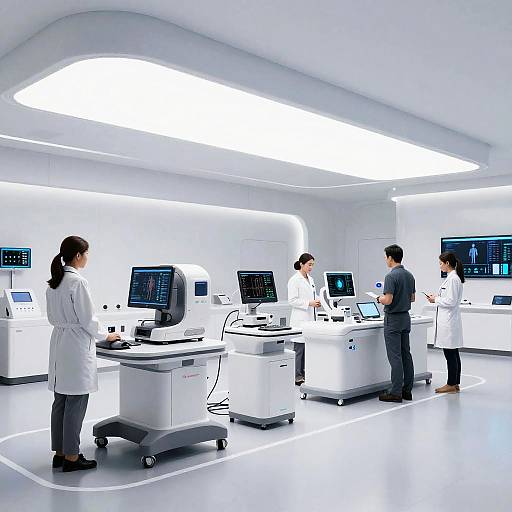 Futuristic AI-Driven Healthcare Hub