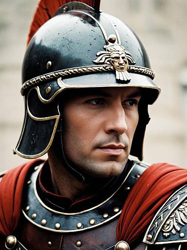 Roman Soldier Close-Up Portrait